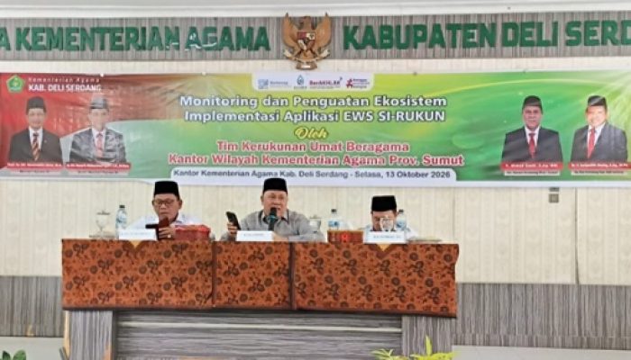 Kakanwil Kemenag Sumut Tekankan Deteksi Dini Konflik Melalui Aplikasi EWS Si-Rukun di Deli Serdang